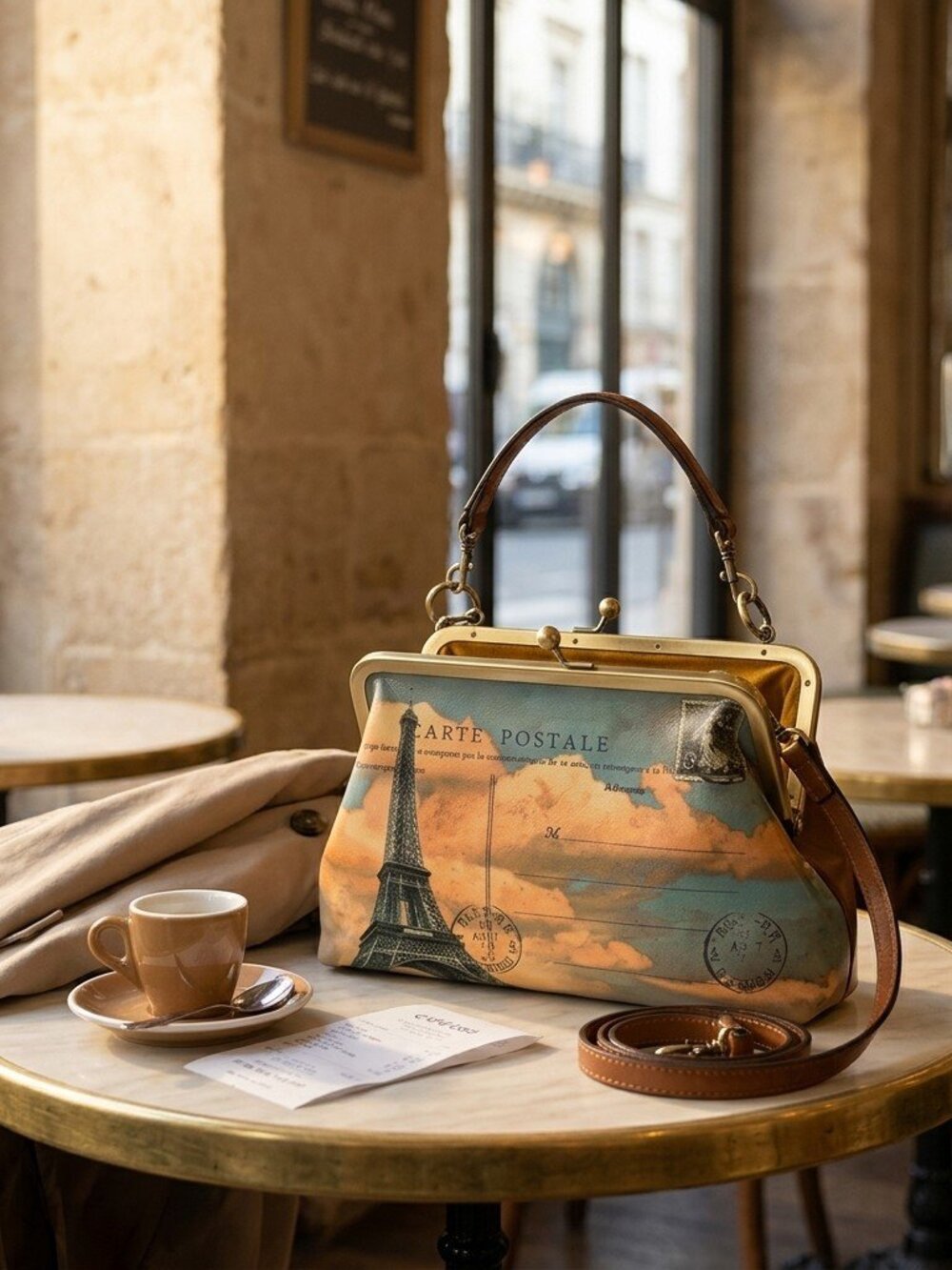 Patricia Nash Vione Frame Bag - Paris Postcard - Picture 7 of 7